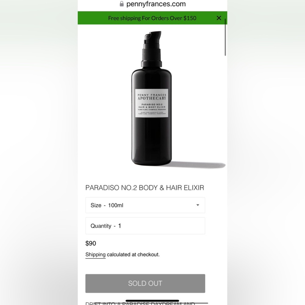 Penny Frances Apothecary Paradiso 2 Oil